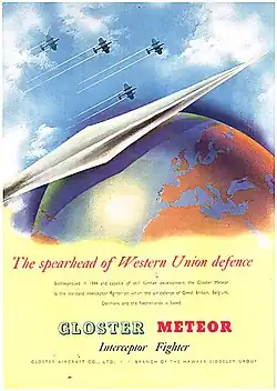 Gloster Meteor poster September 1949