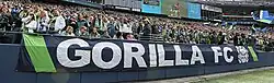Banner in front of the crowd read "Gorilla FC".