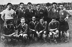 Građanski lineup that won the 1937 Kingdom of Yugoslavia championship. Standing (left to right): Urch, Jazbinšek, Hügl, Jozo Jakopić (secretary), Kovačević, Kokotović. Sitting (left to right) Danić, Lešnik, Antolković, Pleše, Medarić.