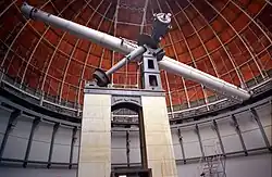 The 77-centimetre (30&nbsp;in) refractor at Nice Observatory, when built the world's largest, longest, and highest refracting telescope [2]