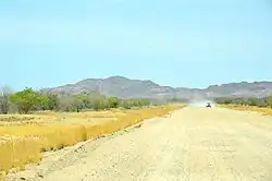 Gravel road in Namibia