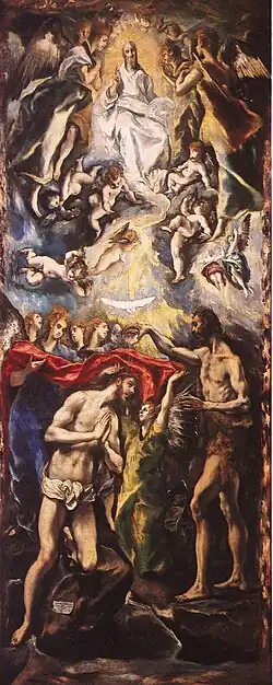 Baptism of Christ 1597-1600 315 x 144&nbsp;cm Museo del Prado (Madrid)