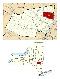 Location in Greene County and the state of New York.