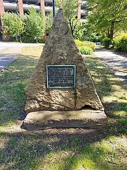 Marker in Greenville, South Carolina commemorating the construction of the Buncombe Turnpike in 1820 (2023)