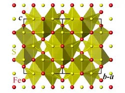 Emphasis on the SFe4 tetrahedra.
