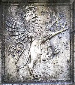 Griffin segreant wearing the mural crown of Perugia, 13th&nbsp;century