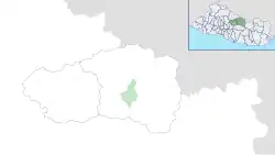 Location of Guacotecti in Cabañas Department