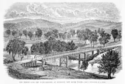 Etching of the new bridge, 1867.