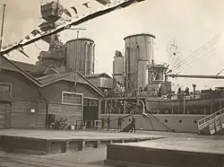 HMS Renown at "A" Shed, Victoria Quay, May 1927