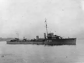 World War I V and W-class destroyer