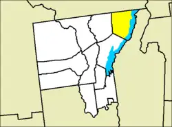 Location of Hague in Warren County