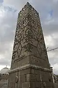 The first minaret, at the southeast corner of the mosque
