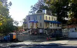 Alexander Hamilton's house, "The Grange," being installed in St. Nicholas Park, 2008.