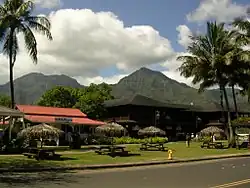 Hanalei Town with a view of Mt. Na Molokama, and Māmalahoa
