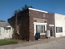Post office in downtown Hardy, Iowa