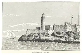 A black-and-white image of a lighthouse