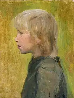 Child's head in profile, 1889