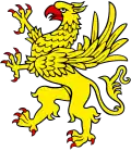 Griffin segreant or armed and langued gules
