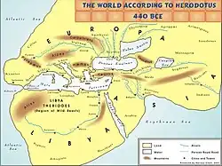 Image 30The world according to Herodotus, 440 BC (from History of cartography)