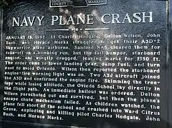 "Navy Plane Crash" marker