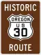 Historic U.S. Route 30 marker