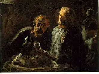 Two Sculptors (c. 1863–66), oil on canvas, 27.9 x35.5&nbsp;cm., The Phillips Collection