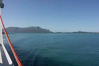 View on the ferry that crosses the Velfjorden