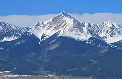 Horn Peak of the Sangre de Cristo Range viewed from Westcliffe
