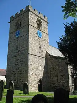 The tower of St Michael's Church, Heighington