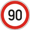 C-033-90 Speed limit (90 km/h)