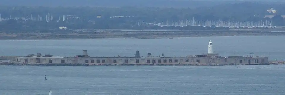 Image 2Hurst Castle seen from The Needles (from Portal:Hampshire/Selected pictures)