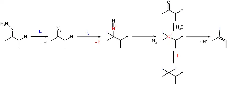 Hydrazone iodization reaction mechanism
