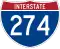 Future Interstate 274 marker