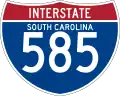 Interstate 585 marker