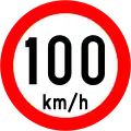 RUS 040 Speed Limit (100&nbsp;km/h)