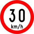 RUS 044 Speed Limit (30&nbsp;km/h)
