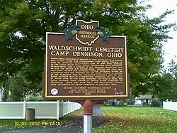 Ohio Historical Society Marker at Cemetery 2012