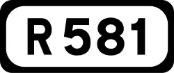 R581 road shield}}