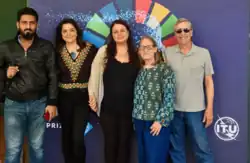 Davar Ardalan pictured with IVOW team in Geneva, Switzerland