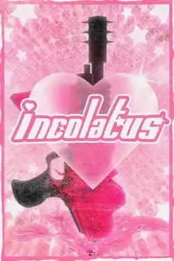 First cover of Don't Stop, Girlypop!, previously Incolatus, featuring the heart and the gun superimposed by the game's logo