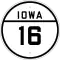 alt2=1926 Iowa 16 route marker