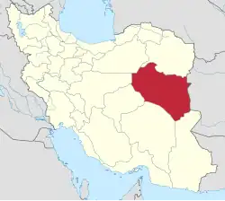 Location of South Khorasan province in Iran