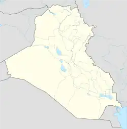 Map of Iraq with mark showing location of OCF