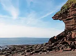 The Isle of Man seen from Fleswick Bay