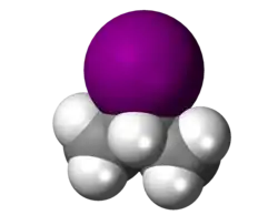 Spacefill model of isopropyl iodide