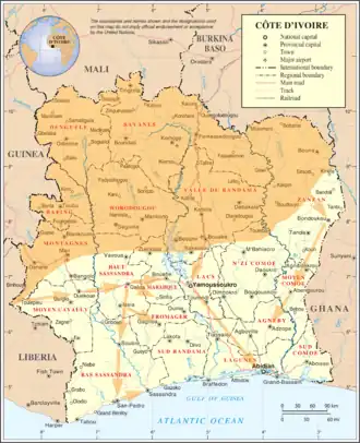 Map of the March 2011 offensive by the RFCI