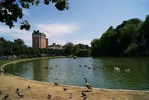 View of the Ixelles Ponds towards the Place Eugène Flagey/Eugène Flageyplein