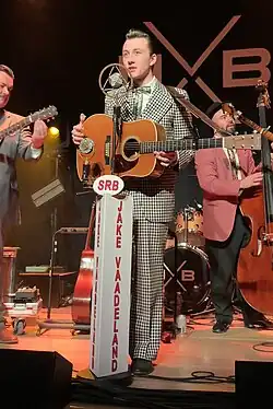 Vaadeland and the Sturgeon River Boys performing in Toronto, Ontario, at the TD Music Hall in November 2023