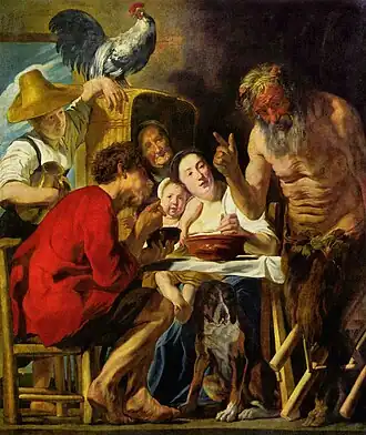 The Satyr and the Peasant, Jordaens, c. 1620