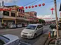 Chinese New Year decorations in Jalan Besar, Kemayan (2019).